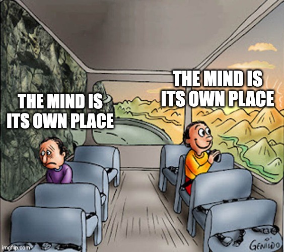 Meme about Satan and Michael